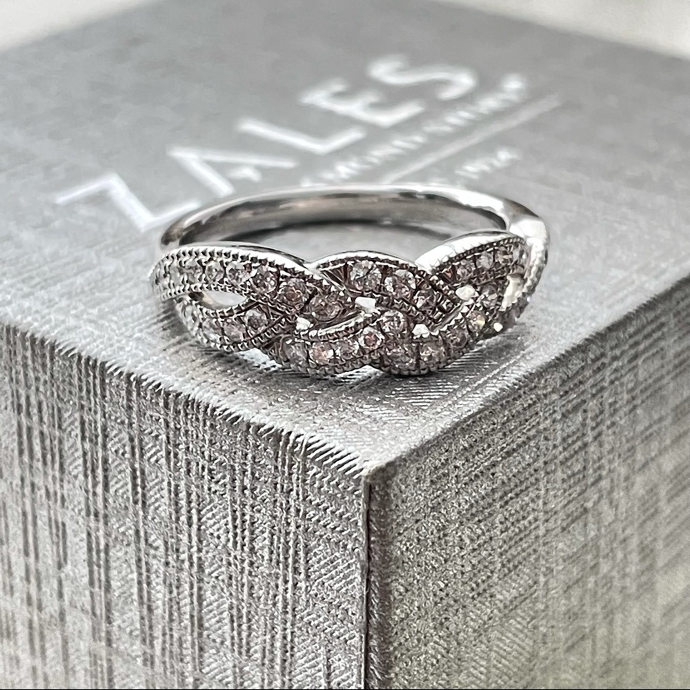 Zales .925 Vintage Inspired 1/3 CTTW 💎 Braid Ring